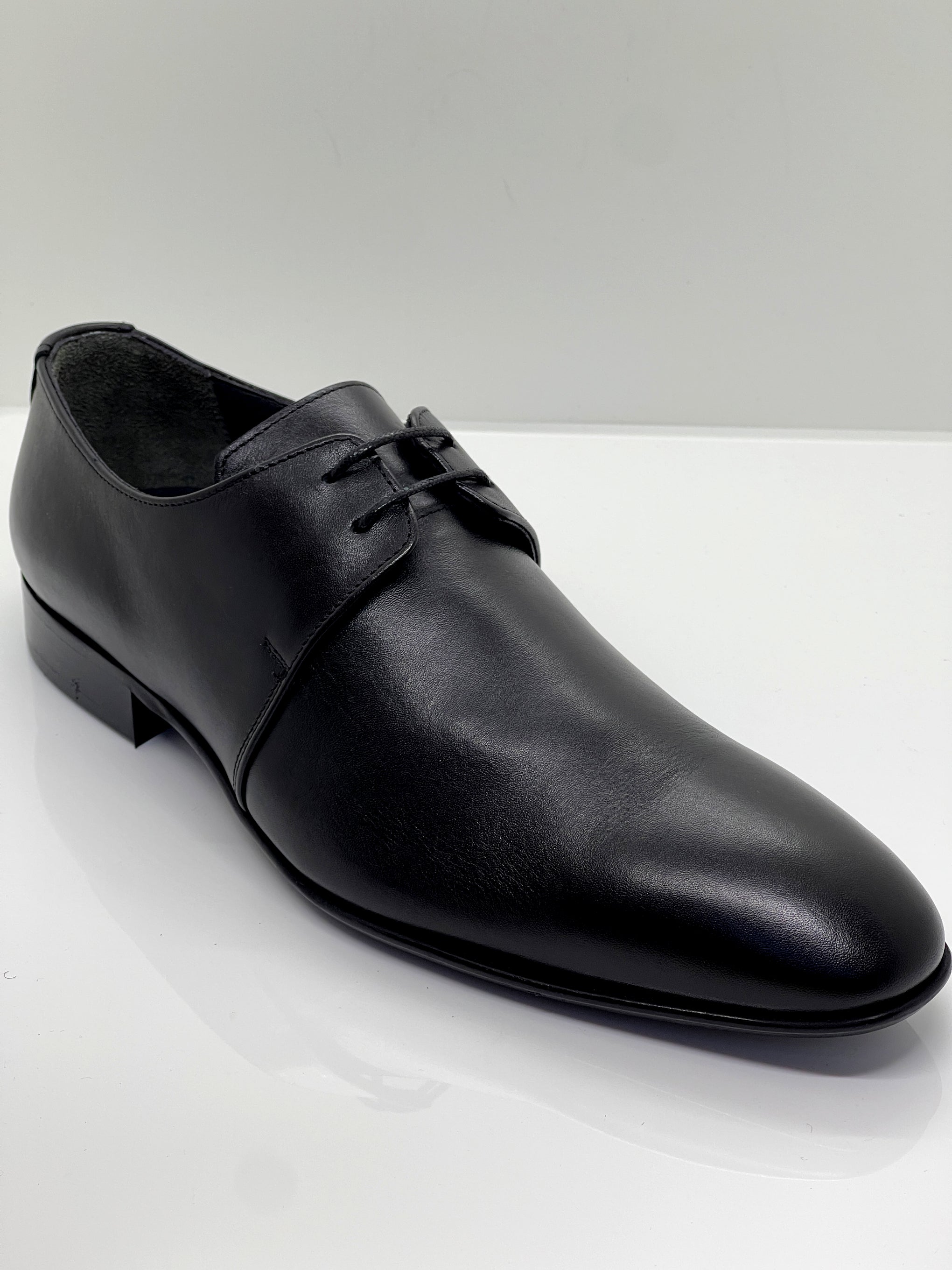 Handgemachter Herrenschuh, Businessschuh, Hochzeitsschuh, schwarz-matt