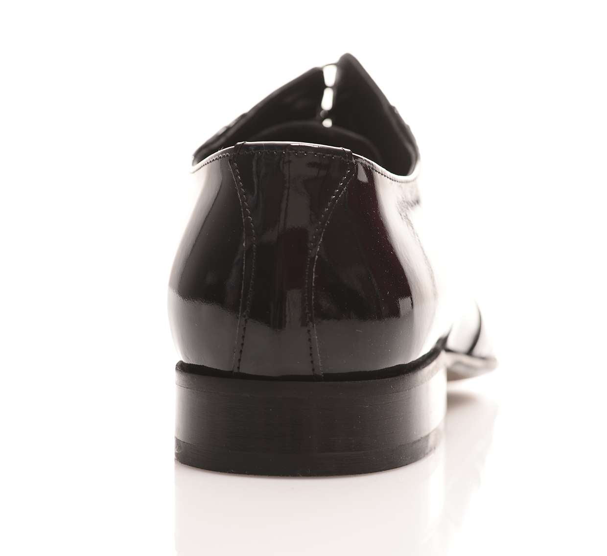 Handgemachter Herrenschuh, Hochzeitsschuh, Lack, Schwarz