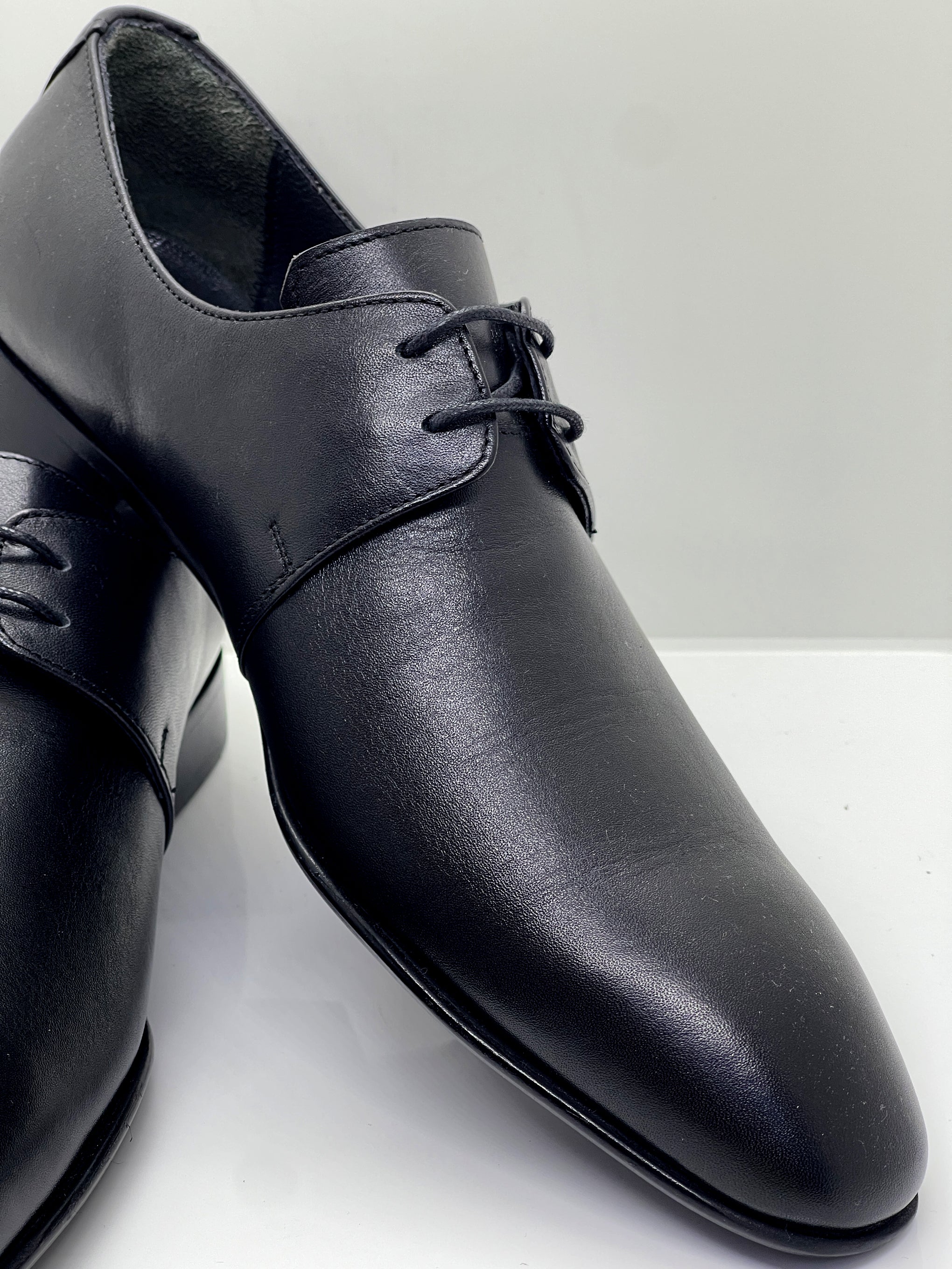 Handgemachter Herrenschuh, Businessschuh, Hochzeitsschuh, schwarz-matt